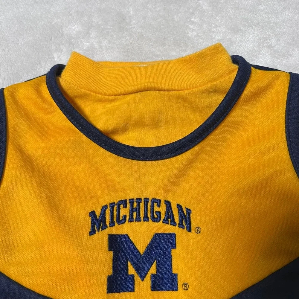 Little King Michigan Wolverines baby cheerleader dress